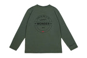 Washed Green 'Wonder' Long Sleeve T-Shirt